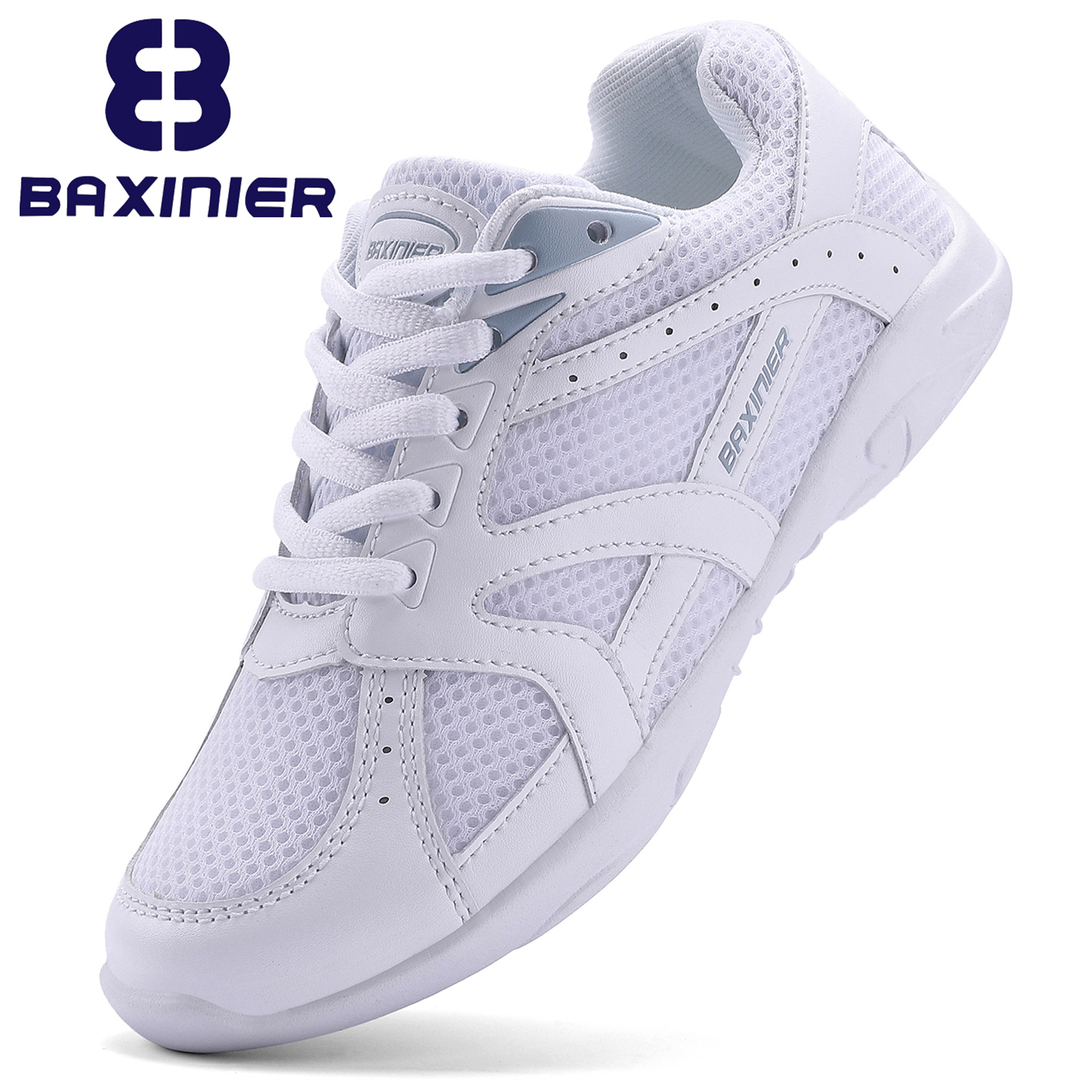Badminton Shoes - BAXINIER Youth Girls White Cheerleading Dancing