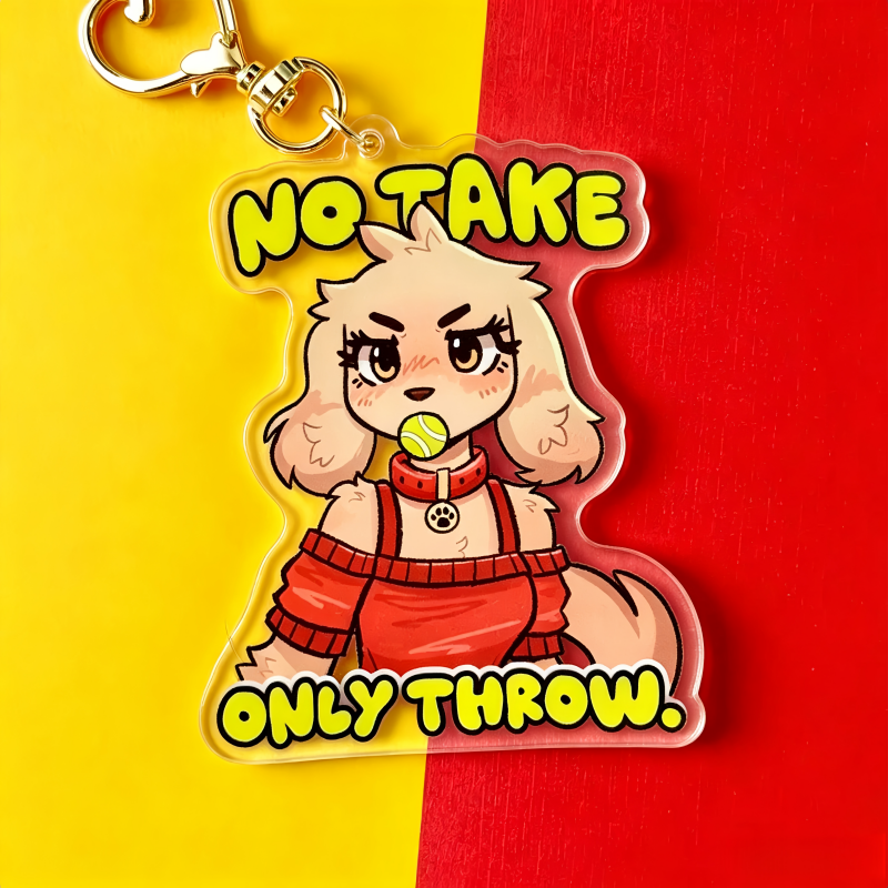 Badminton Anime - No Take Only Throw Furry Dog