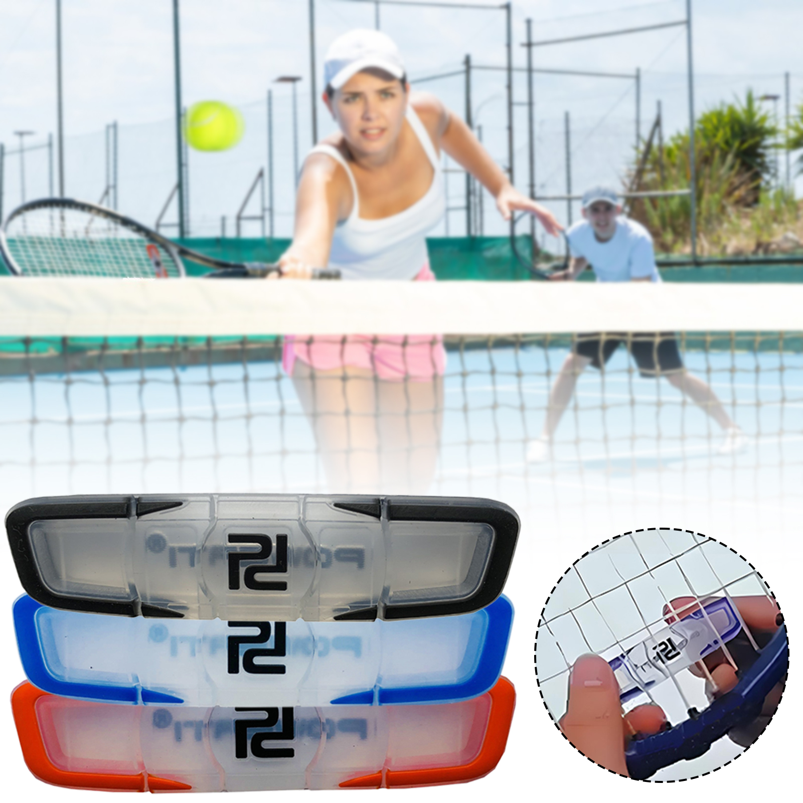 Racket Vibration Dampener - Tennis Racket Shock Absorbers,Transparent Silicone Strip