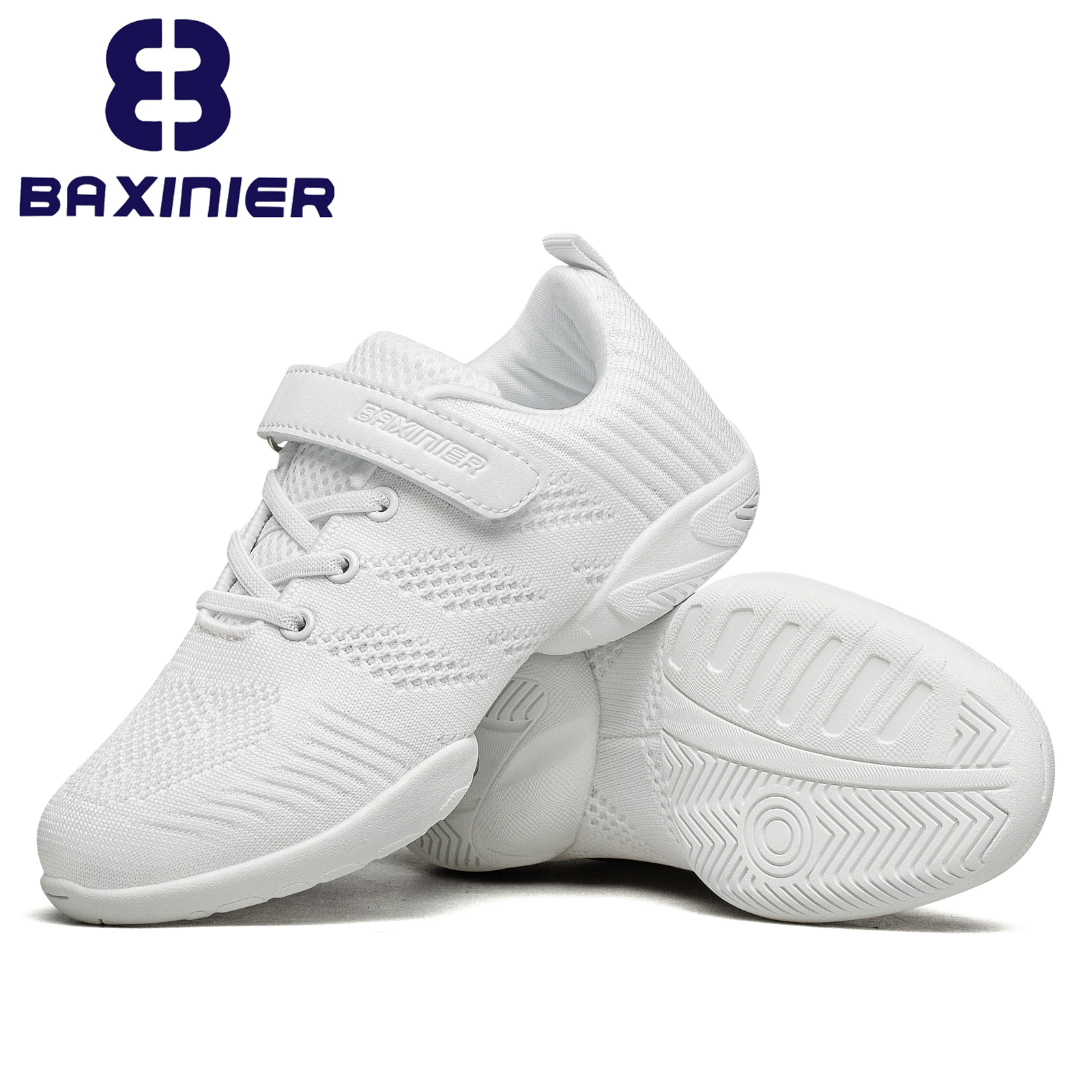 Badminton Shoes - BAXINIER Girls White Cheerleading Dance Shoes