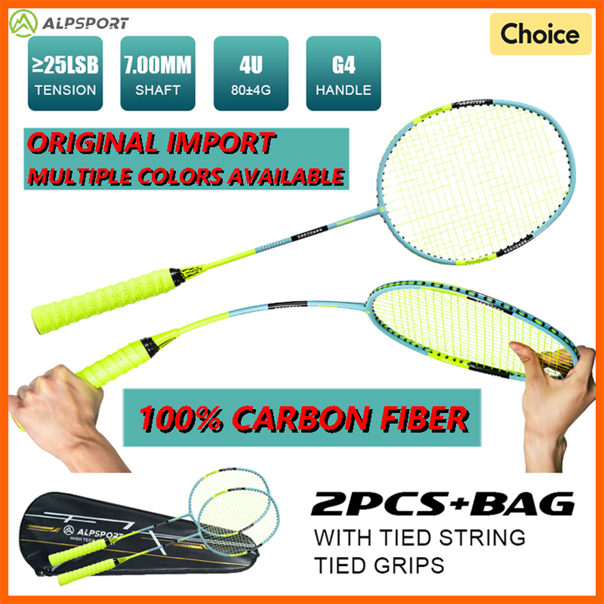Badminton Raket - ALP SZZ Professional Badminton racket Ultra-light
