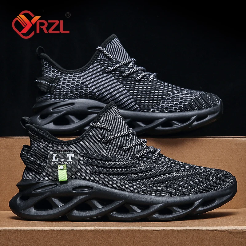 Badminton Shoes - YRZL Men Sports Running Black Jogging