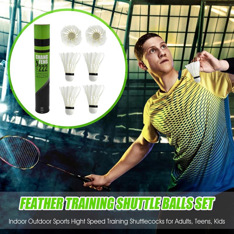 12Pc Badminton Shuttlecock Fea - Badminton Raket review and price
