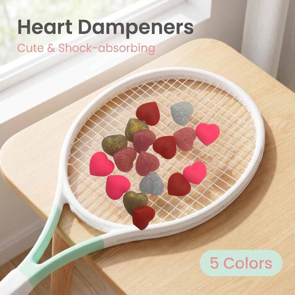 Cute Heart-shaped Tennis Vibra - Racket Vibration Dampener review and price