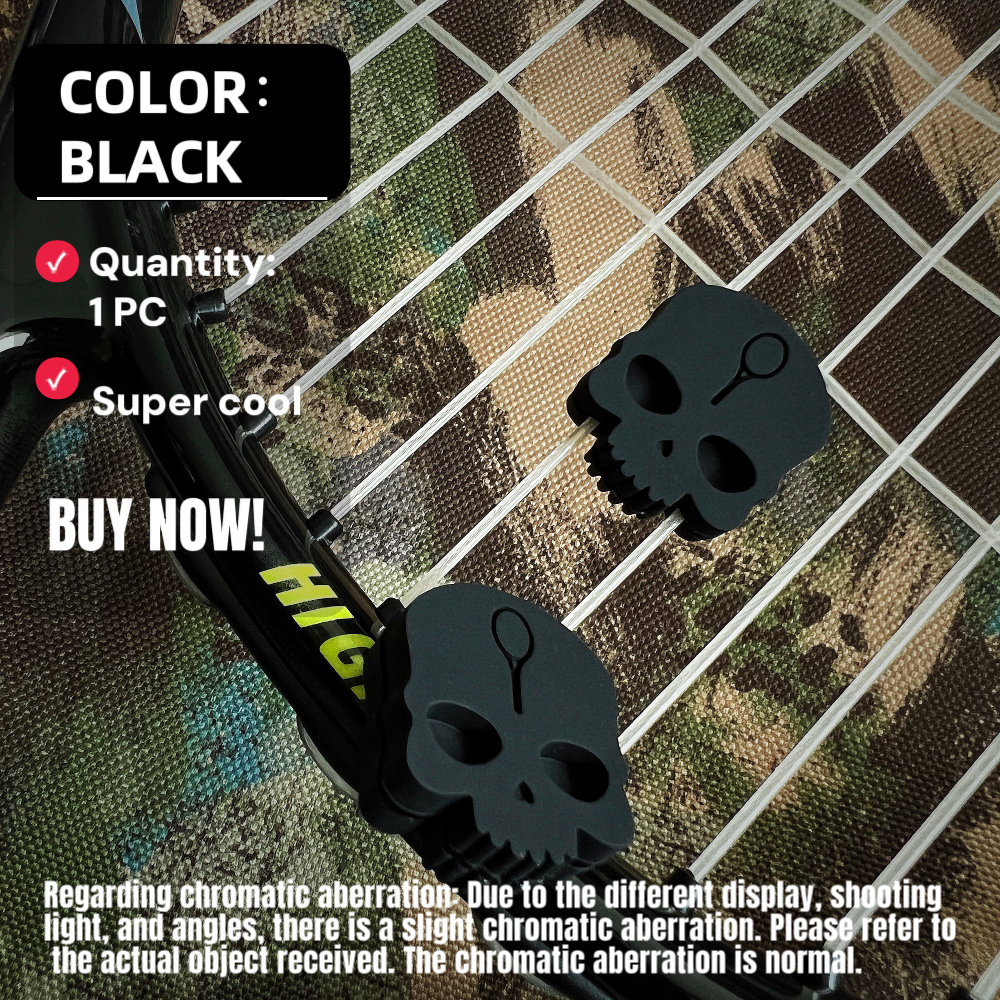 Super Cool Skull Tennis Racket - Racket Vibration Dampener review and price