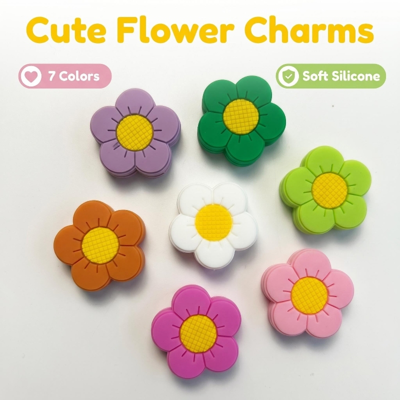7pcs Soft Silicone Flower Tenn - Racket Vibration Dampener review and price
