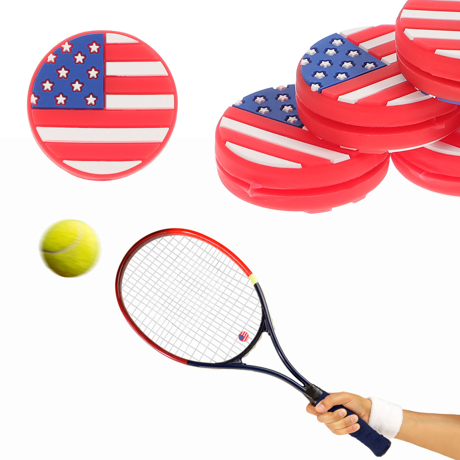 6Pcs Silicone Tennis Racket Da - Racket Vibration Dampener review and price