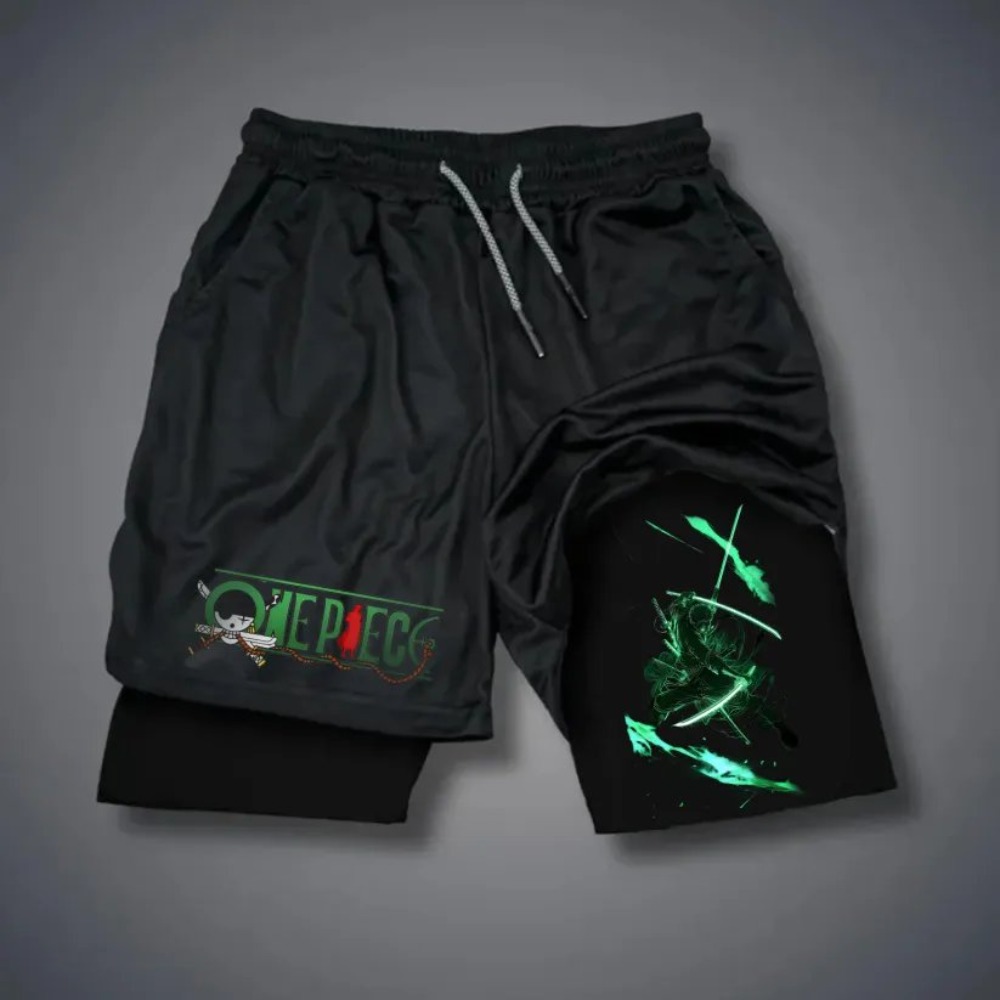 One Piece Men's Double Shorts  - Badminton Anime review and price