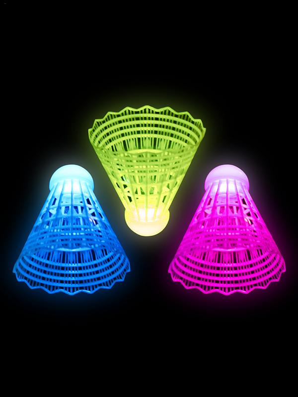 3pcs LED Badminton LuminousBad - Badminton Nylon Shuttlecock review and price