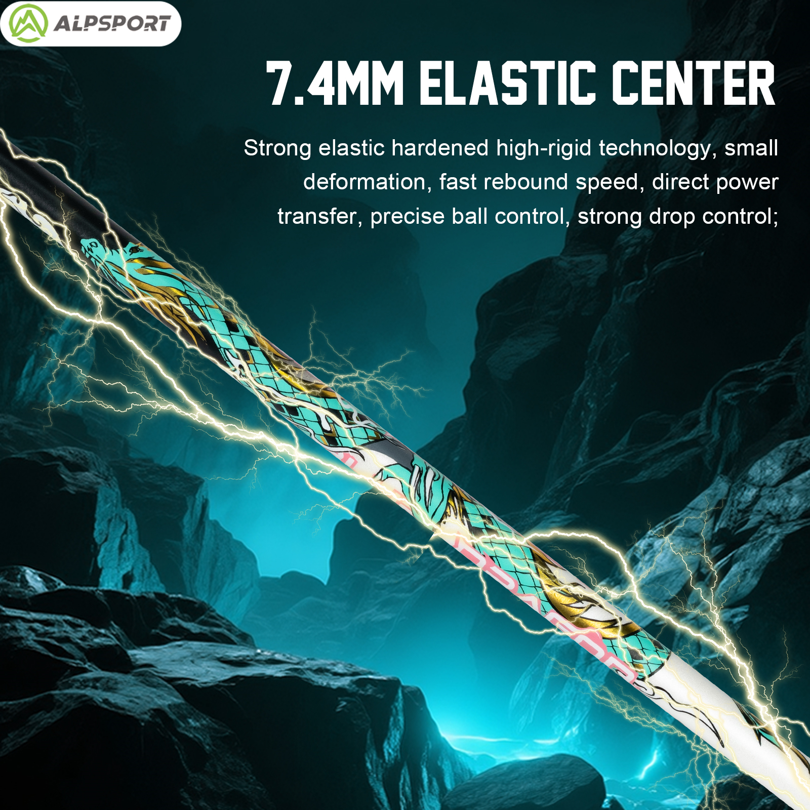 ALPSPORT【Blue Dragon】5U 75g Ca - Badminton Raket review and price