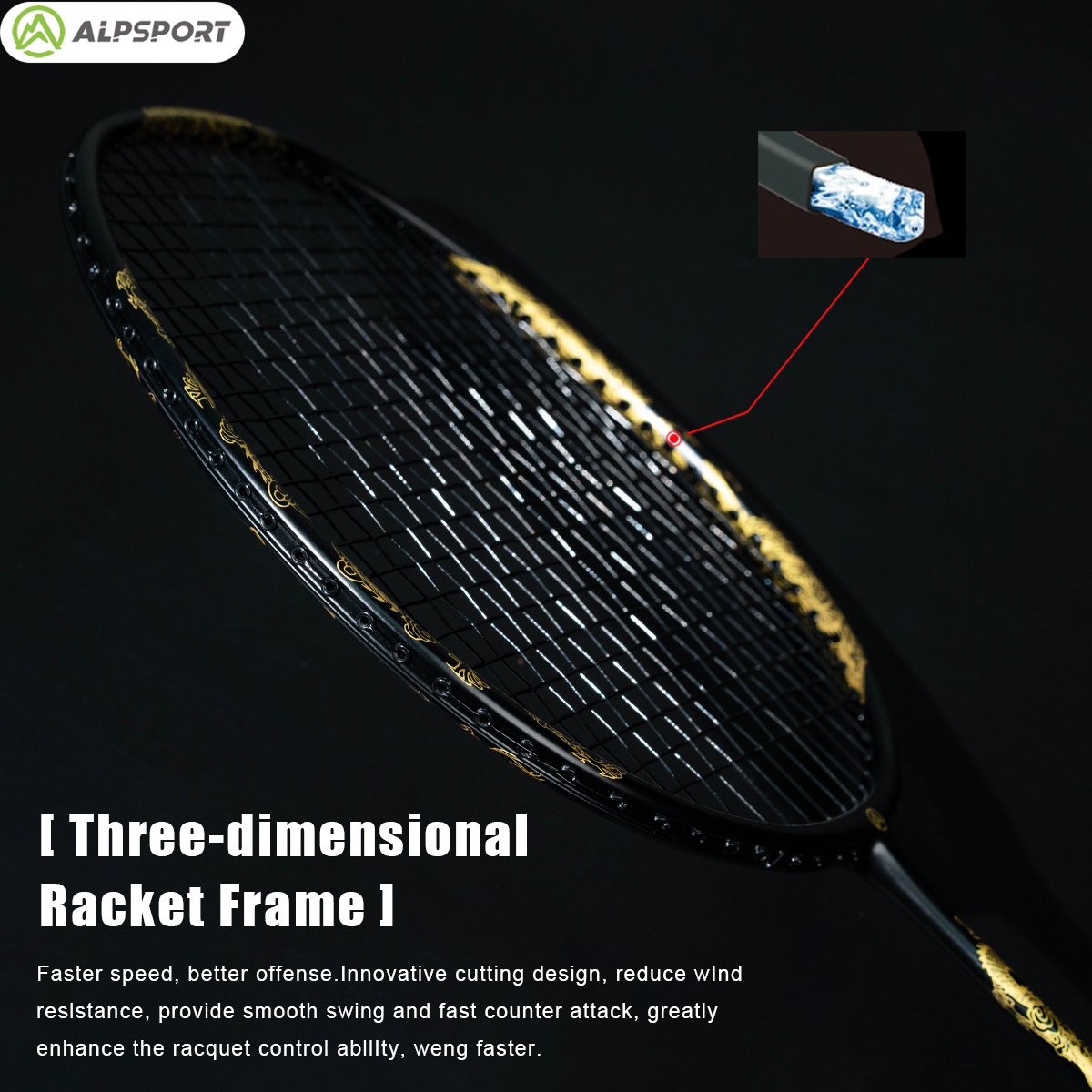 ALP SL Dragon Rush 4U Badminto - Badminton Raket review and price
