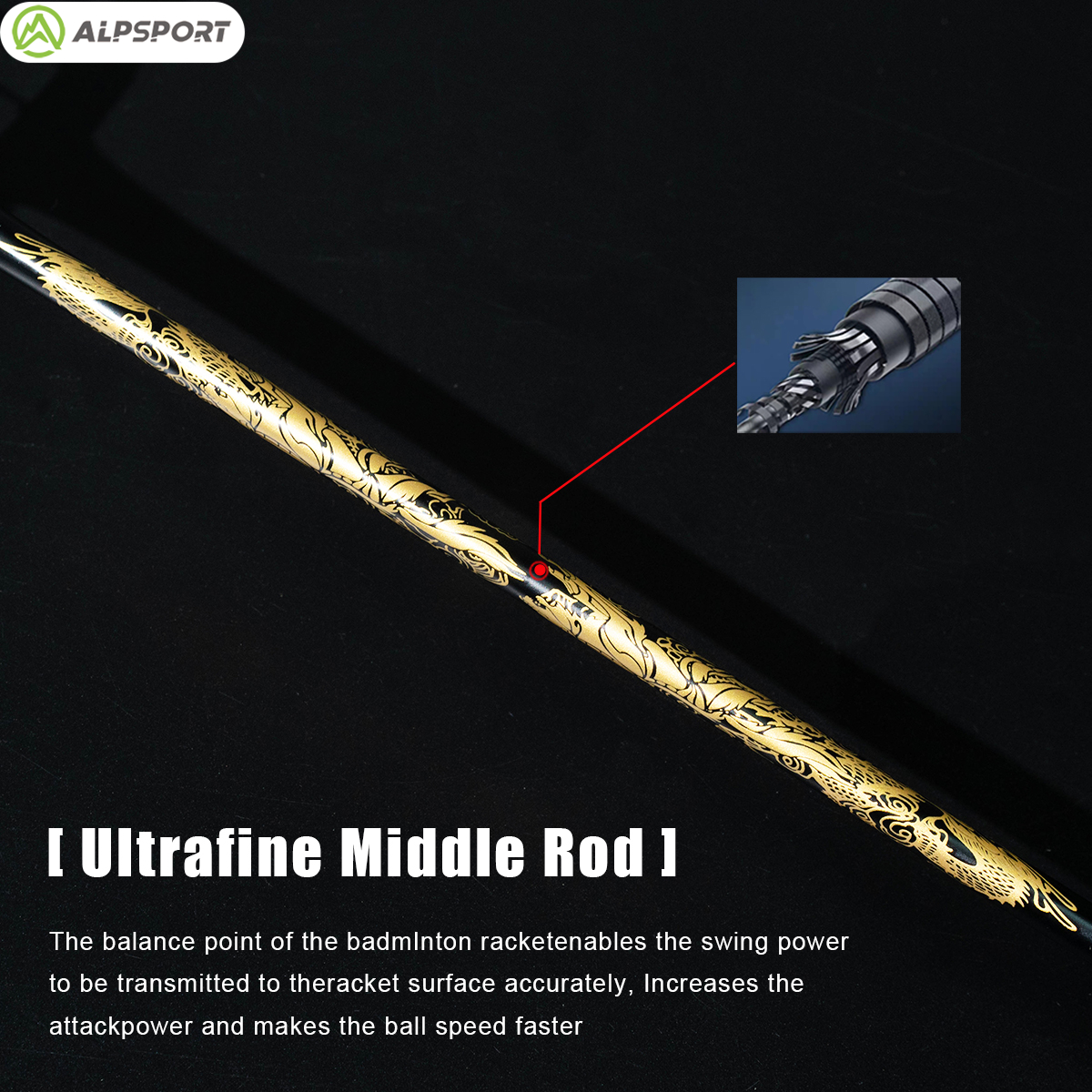 ALP SL Dragon Rush 4U Badminto - Badminton Raket review and price