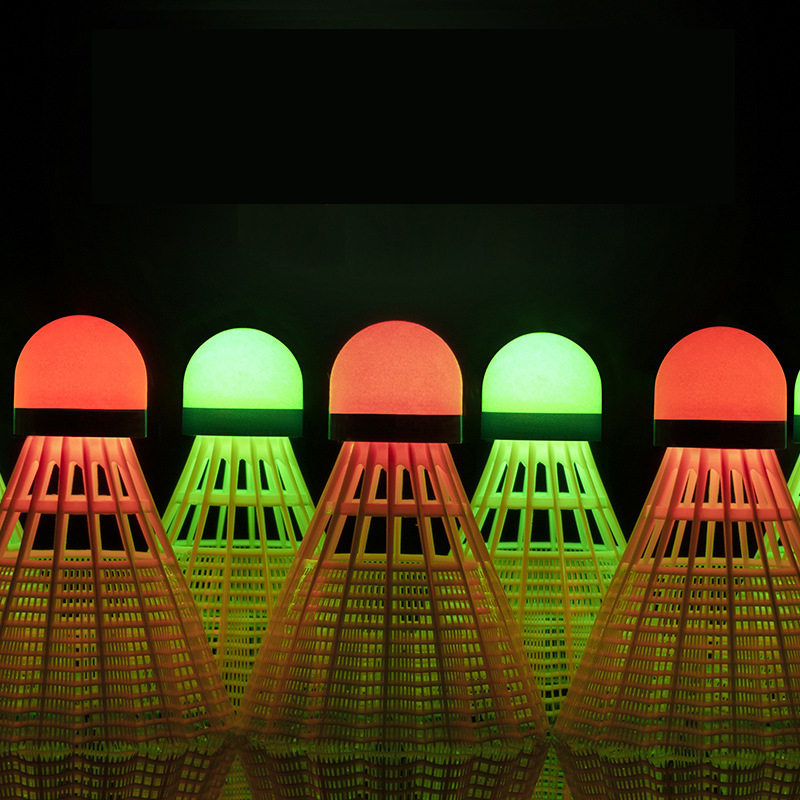 WELKIN 4pcs Dark Night LED Glo - Badminton Nylon Shuttlecock review and price
