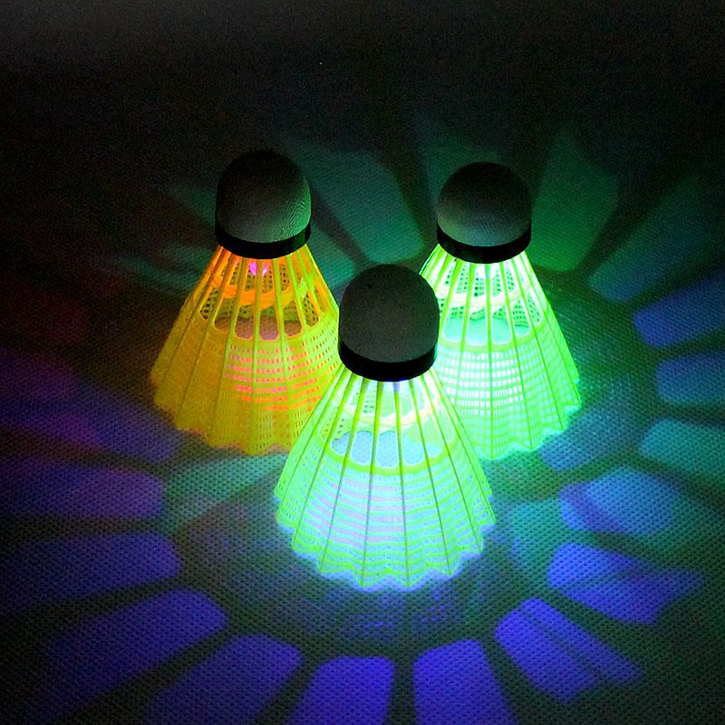 WELKIN 4pcs Dark Night LED Glo - Badminton Nylon Shuttlecock review and price
